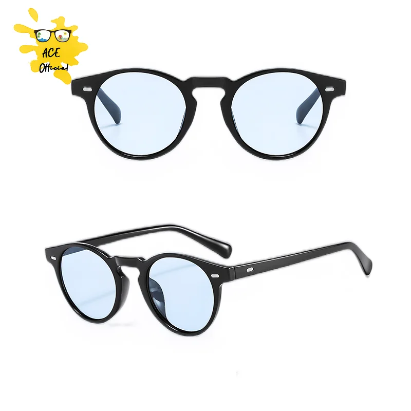 Top Trends: Robert Downey Sunglasses Acetate Retro Classic Round Sun Glasses Unisex Summer Fashion Vintage Glasses Red Yellow Blue Purple Shoppable Styles