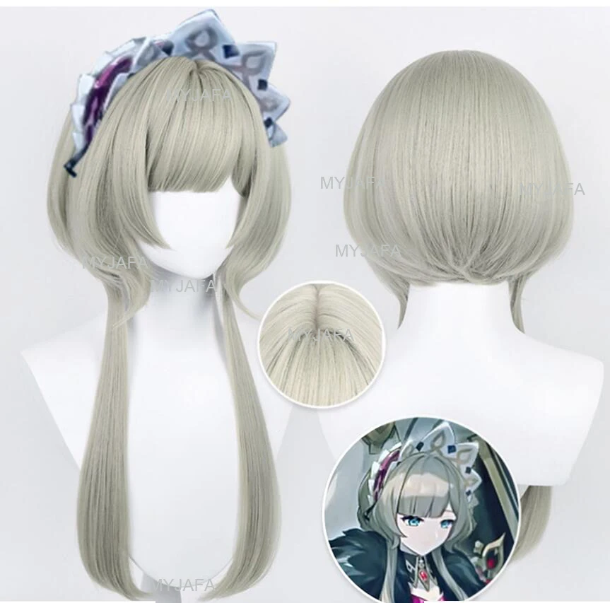 Top Trends: High Quality Game Genshin Impact Fatui Cosplay Wig Sandrone Marionette Heat Resistant Synthetic Hair Anime Wigs + Wig Cap Shoppable Styles