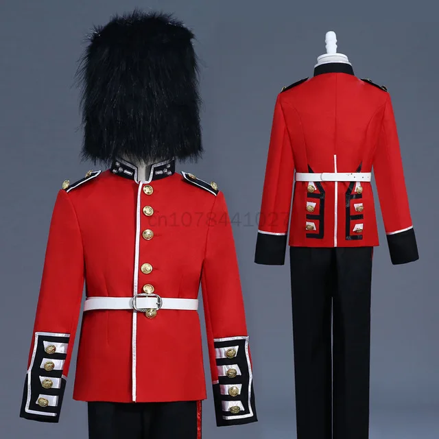 Top Trends: 2023 Europe British Royal Guard Costume Child Queen&#039;s Guard Blazer With Pants Prince William Soldiers Halloween Cosplay Costume Shoppable Styles