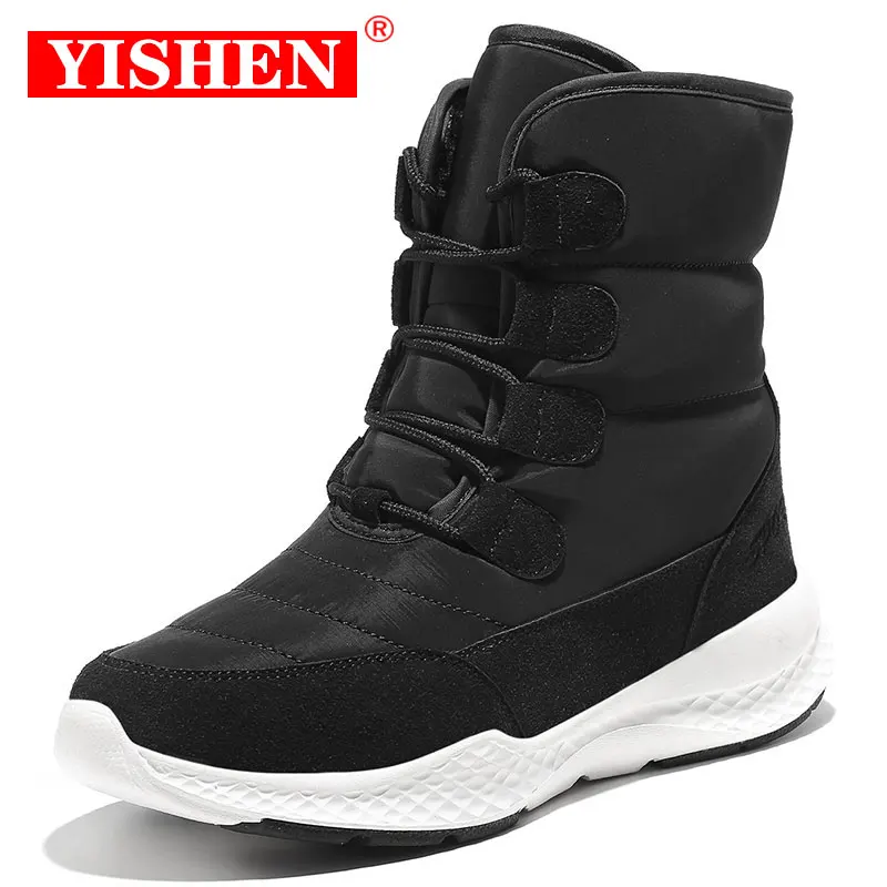 Top Trends: YISHEN Women Boots Winter Outdoor Snow Boot Water-resistance Upper Non-slip Ankle Boots Warm Plush Black Botas Mujer Invierno Shoppable Styles