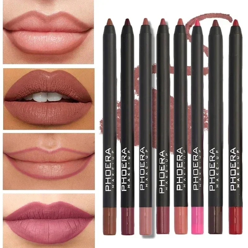 Top Trends: Lasting Nude Brown Lip Liner Pen Matte Lipstick Pen Waterproof Lips Makeup Women Sexy Red Non-stick Cup Lips Contour Cosmetics Shoppable Styles - Image 2