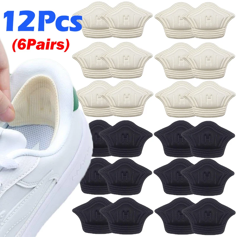 Top Trends: 12Pcs Insoles Patch Heel Pad For Sport Shoes Adjustable Size Antiwear Feet Pad Cushion Insert Insole Heel Protector Back Sticker Shoppable Styles