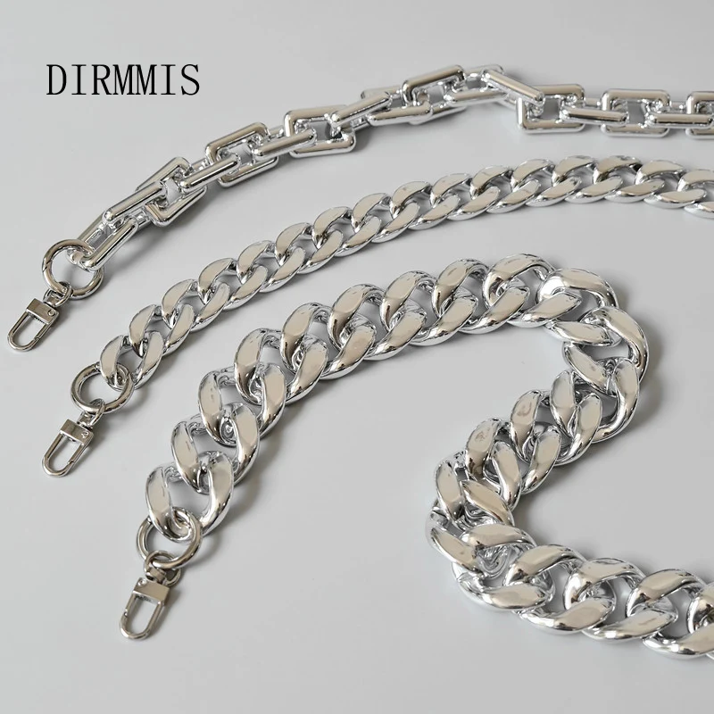 Top Trends: New Fashion Woman Handbag Accessory Chain Detachable Replacement Cool Silver Acrylic Strap Women Shoulder DIY Solid Resin Chain Shoppable Styles