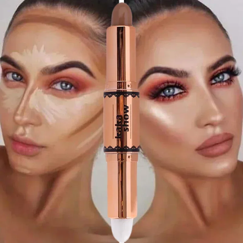 Top Trends: Double Highlighting&amp;Shading Stick New Hot Face Foundation Concealer Pen Long Lasting Corrector Contour Concealers Stick Makeup Shoppable Styles