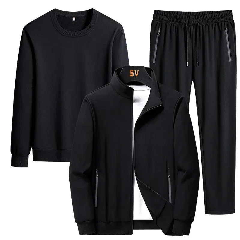 Top Trends: 3PCS Set Men Fashion Autumn Sportwear Suit Casual Sweatshirt+ Fleece Warm Jacket+ Jogger Pants Sporting Suit Tracksuit Plus Size Shoppable Styles