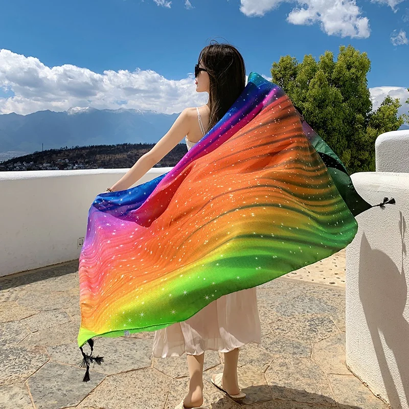 Top Trends: 28 Styles 90x180cm Travel Beach Sunscreen Scarve Bikini Large Shawl Sarong Wrap Scarf Women Brazilian Swimsuit Bathing Cover-ups Shoppable Styles - Image 2