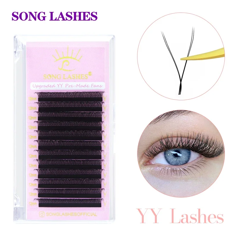 Top Trends: SONG LASHES 0.05 0.07 YY Premade Fans Eyelash Extensions For Salon Individual Eyelash Extensions YY Lash For Lash Artist Shoppable Styles