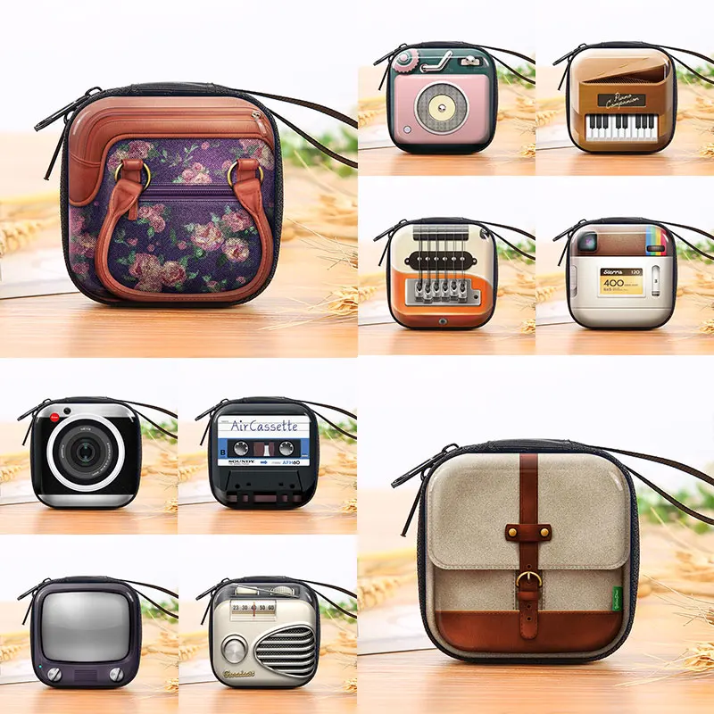 Top Trends: Creative Retro Tinplate Coin Purse Earphone Pocket Storage Box Key Case Coin Purse Square Tinplate Coin Purse Headphone Bag Cute Shoppable Styles