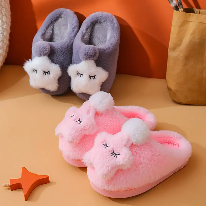 Top Trends: Children&#039;s Cotton Slippers New Winter Indoor Baby Furry Shoes Cartoon Home Warm Slippers Home Indoor Fluffy Slippers Boy Shoes Shoppable Styles