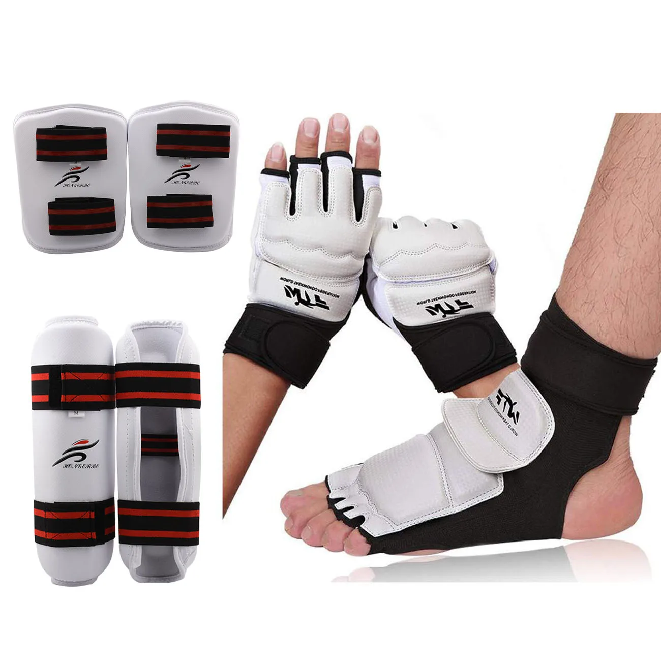 Top Trends: Taekwondo Karate Gloves Sparring Gear Knee Protector Set Shin Guard Fight Boxing Judo For Adults Children Martial Arts Equipment Shoppable Styles