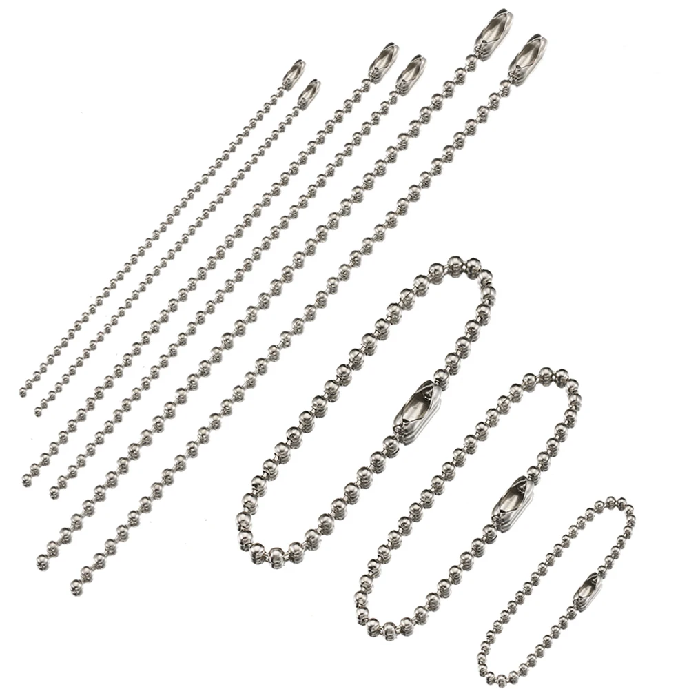 Top Trends: 10 / 20 / 50pcs Steel Ball Bead Chains For Key Chain / Dolls / Label Hand Tag Connector DIY Bracelet Jewelry Making Accessorise Supplies Shoppable Styles