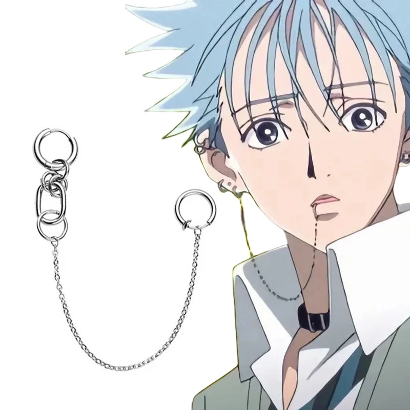 Top Trends: Fake Piercing Lip Clip Earring Anime NANA Okazaki Shinichi Cosplay Punk Chain Linked Earrings Hinged Lip Ring Accessories 1 Set Shoppable Styles