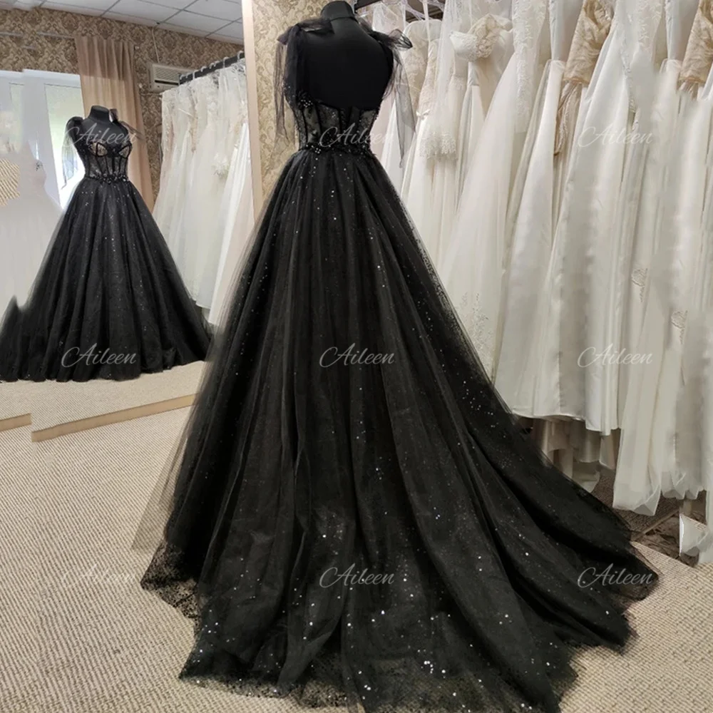 Top Trends: Aileen Black Lace Gothic Glitter Wedding Dress Women's Elegant Dresses Prom Luxury Weddings Evening Formal Party Woman Cocktail Shoppable Styles - Image 2