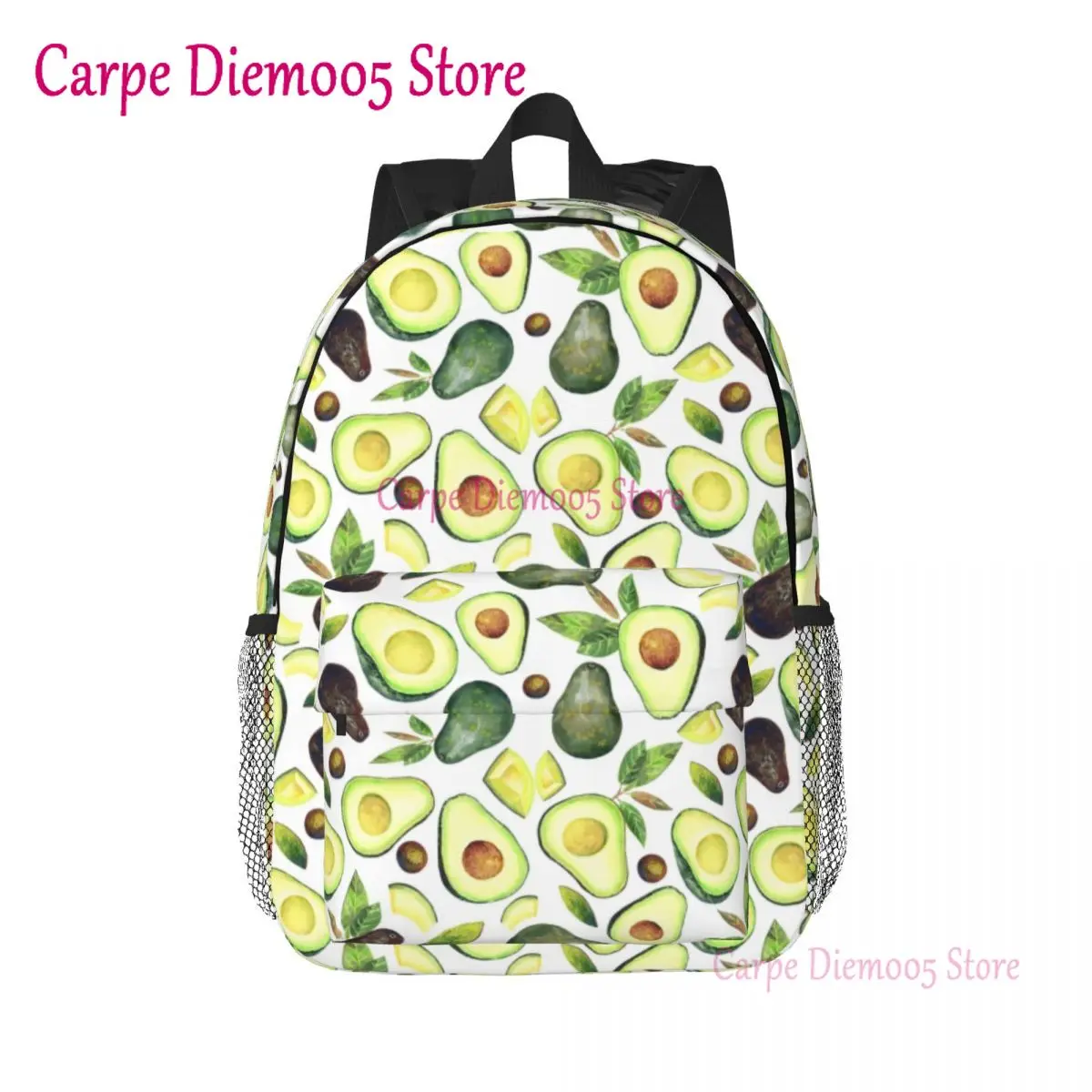 Top Trends: Watercolor Avocado Face Pattern Travel Backpack Men Women School Laptop Bookbag College Student Daypack Bags Shoppable Styles