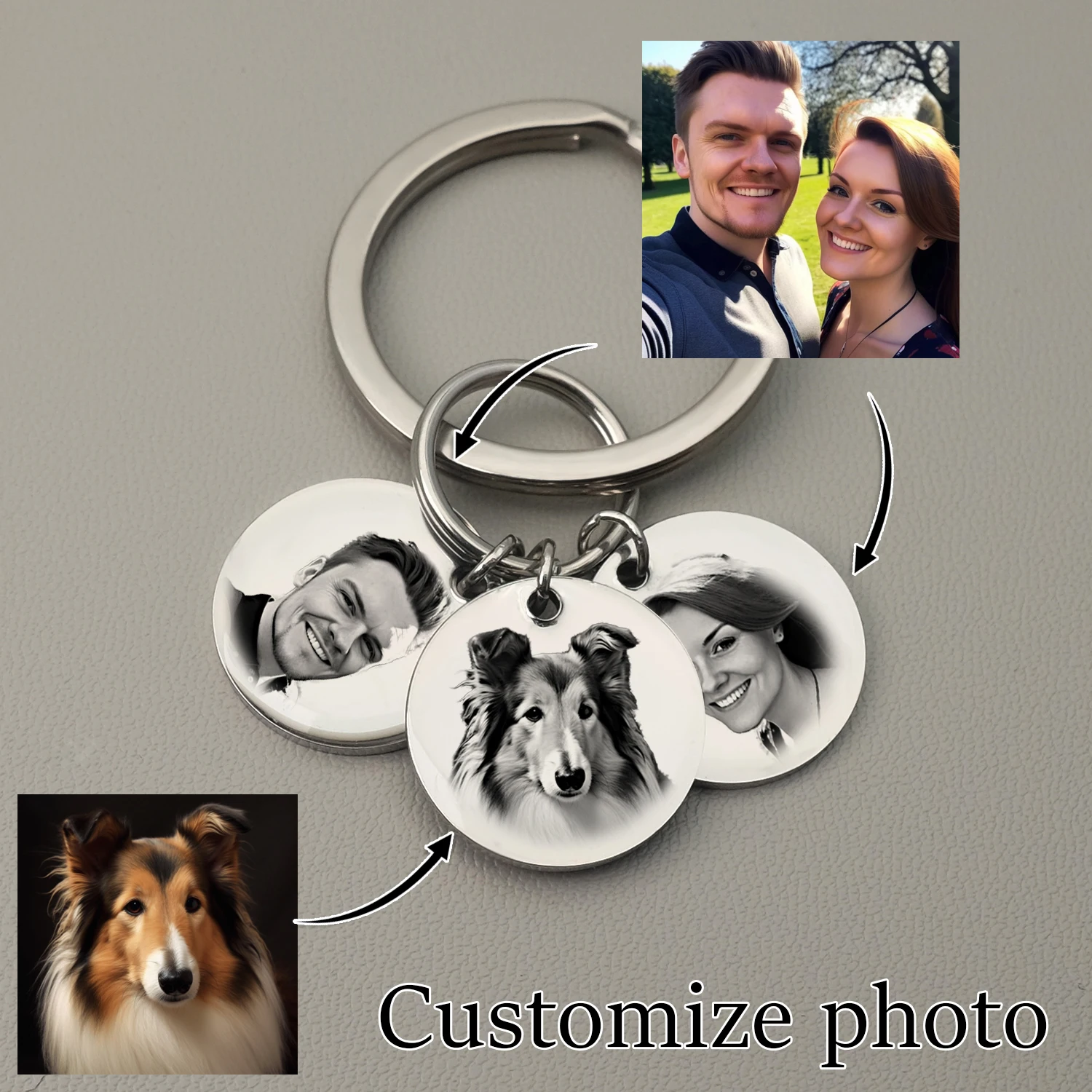 Top Trends: Custom Keychain Memorial Gifts With Personalized Photo Keychain Gifts Custom Pet Portrait Keychain Personalized Multiple Dog Cat Shoppable Styles