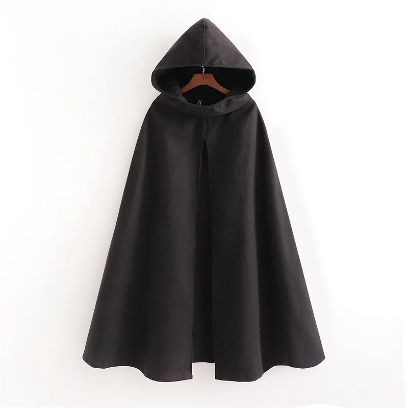 Top Trends: Fashion Women Cloak Retro Hoodies Coat Gothic Cape Poncho Casual Cardigan Loose Coats Female Warm Cosplay Streetwear Medieval Shoppable Styles