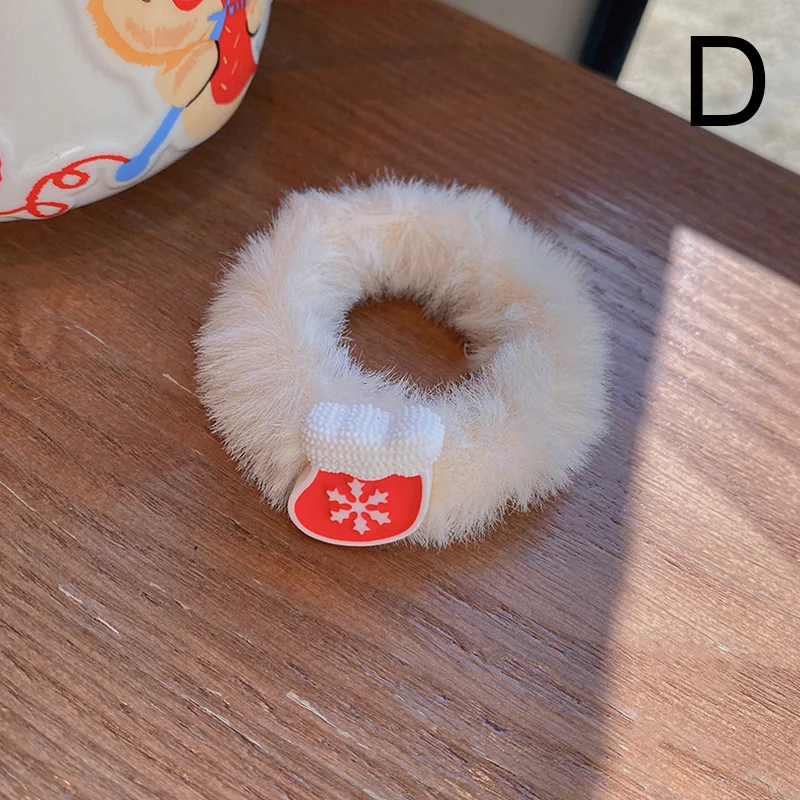 Top Trends: Christmas Fluffy Hair Rope Fashion Xmas Tree Elk Snowman Shaped Versatile Hair Tie Euramerican New Year Gift Hair Tie Headwear Shoppable Styles - Image 5