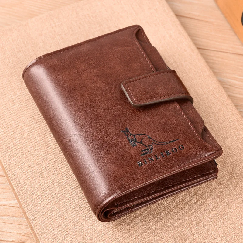 Top Trends: Vintage Genuine Leather Men&#039;s Wallet RFID Blocking Card Holder Business Coin Purse Multi Function Male Money Clip Shoppable Styles