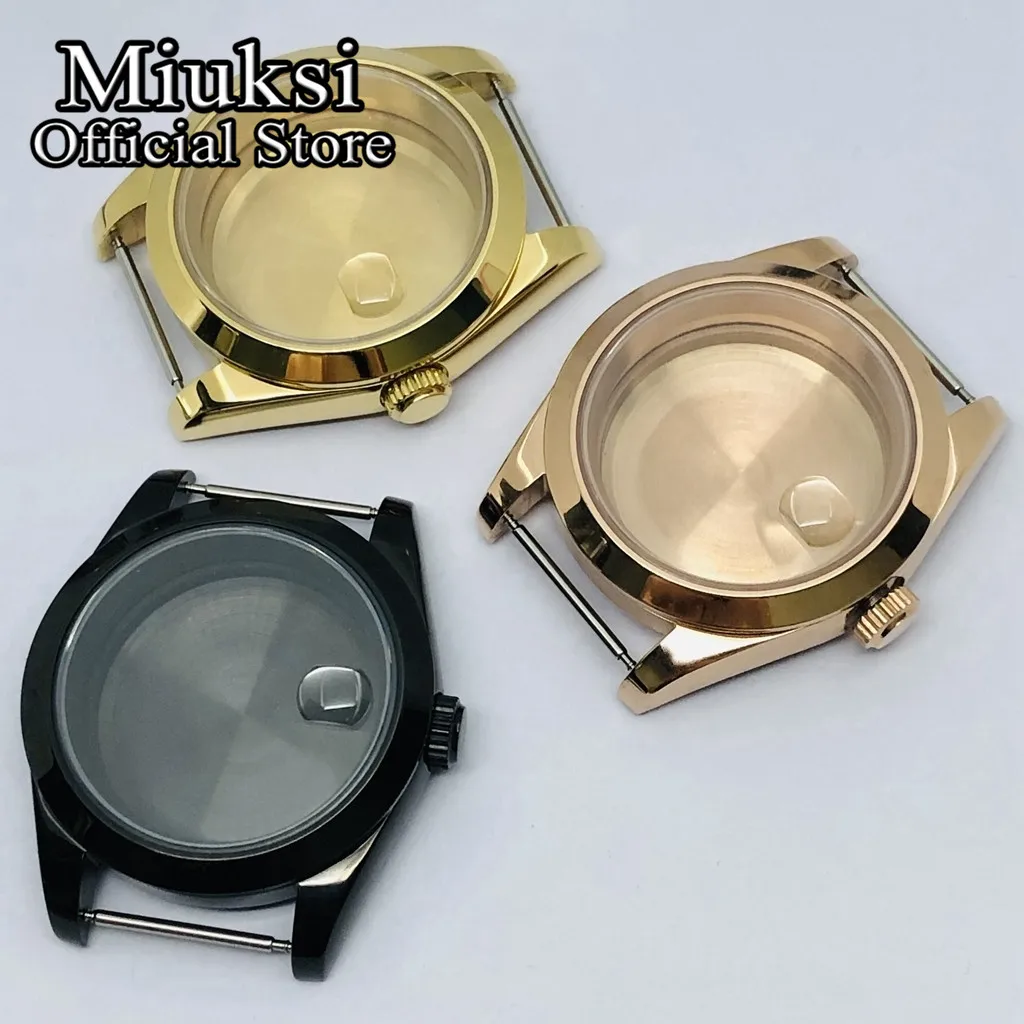 Top Trends: Miuksi 36mm / 40mm Silver Gold Black Watch Case Sapphire Fit NH35 NH36 NH34 ETA2824 2836 Miyota8215 PT5000 DG2813 3804 Movement Shoppable Styles - Image 3