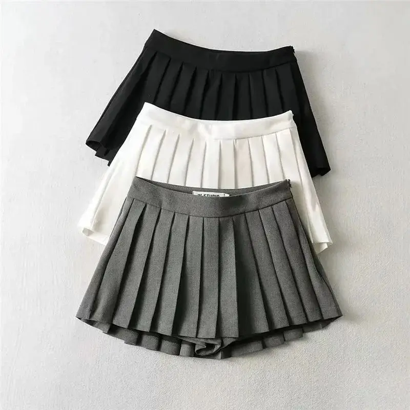 Top Trends: DEEPTOWN Summer Sexy Mini Skirts With Short Womens High Waist Skirts Vintage Pleated Skirt Korean Tennis Skirts White Black Shoppable Styles