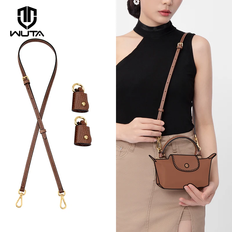 Top Trends: WUTA Bag Strap For Longchamp Mini Punch-free Genuine Leather Shoulder Strap Set Transformation Crossbody Strap Bag Accessories Shoppable Styles