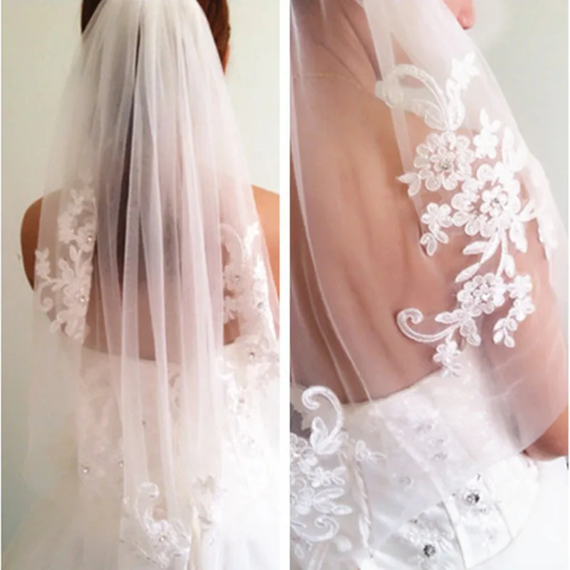 Top Trends: White Lace Veils For Bride Ivory Flowers Handmade Soft Elegant Short Wedding Ceremony Accessories Women Shoppable Styles