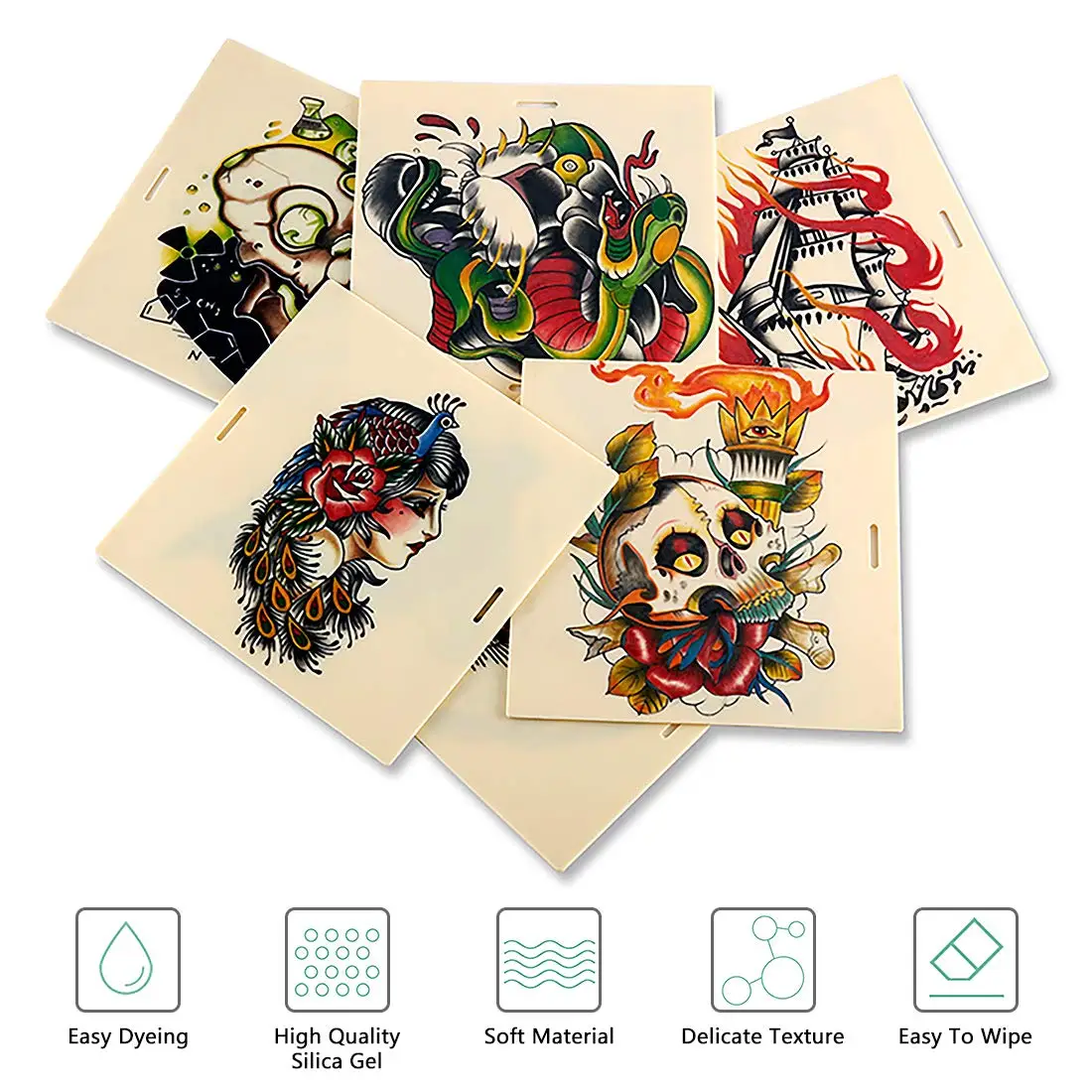 Top Trends: 1pcs 30mm Extra Thick Tattoo Practice Skin Permanent Makup Tattoo Skin 2sides Usable 20*30*0.1cm Silicone Tattoo Skin Pads Shoppable Styles - Image 6