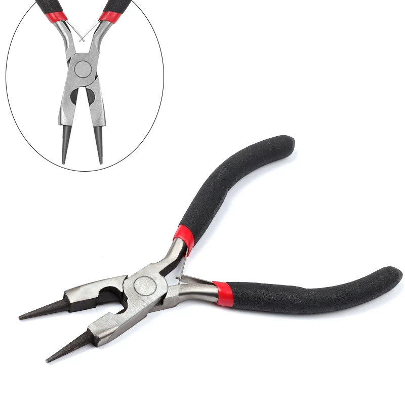 Top Trends: 6pcs Jewelry Plier Sets Round Flat Pliers Needle Cutter Chain Bent Nose Beading Making Repair Tool Kit For DIY Jewelry Tool Shoppable Styles - Image 5