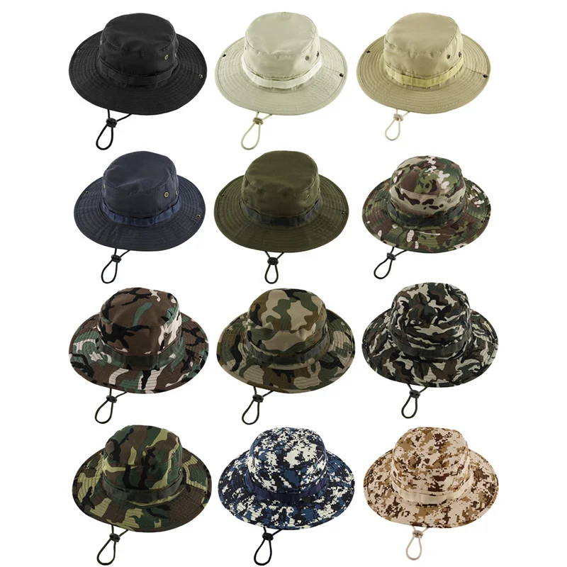 Top Trends: Jovivi Outdoor Boonie Hat Wide Brim Breathable Safari Fishing Hats UV Protection Foldable Military Hat Climbing Summer Hats Caps Shoppable Styles