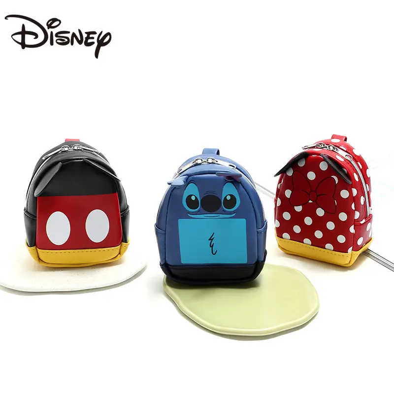 Top Trends: MINISO Disney Cartoon Cute Mickey Stitch Minnie Coin Purse Key Ring Pendant School Bag Pendant Gift Storage Bag Coin Purses Shoppable Styles