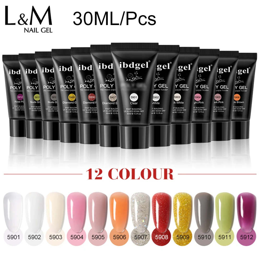 Top Trends: 30 ML Poly UV Gel For Quick Extension 12 Color Ibdgel Acrylic Builder UV Gel Soak Off UV LED Hard Gel Polish Quick Nail Extend Shoppable Styles