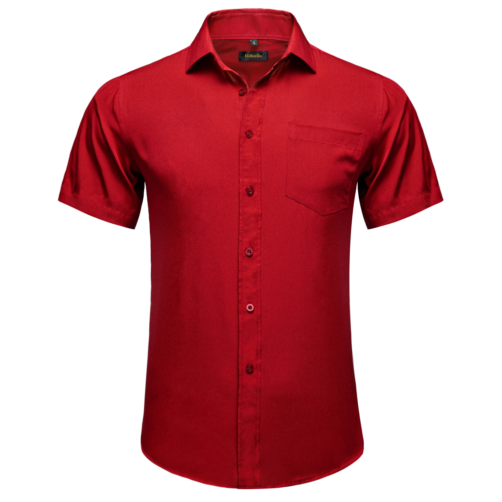 Top Trends: Fashion Red Luxury Shirt For Men Wedding Party Turn-down Collar Short Sleeve T-shirt Men Clothing For Spring Summer Wholesale Shoppable Styles