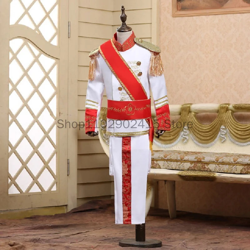 Top Trends: Men Boy British Royal Costume Queen's Guard Uniform Prince William Royal Guards Soldiers Costume European Prince Suit Full Set Shoppable Styles - Image 2