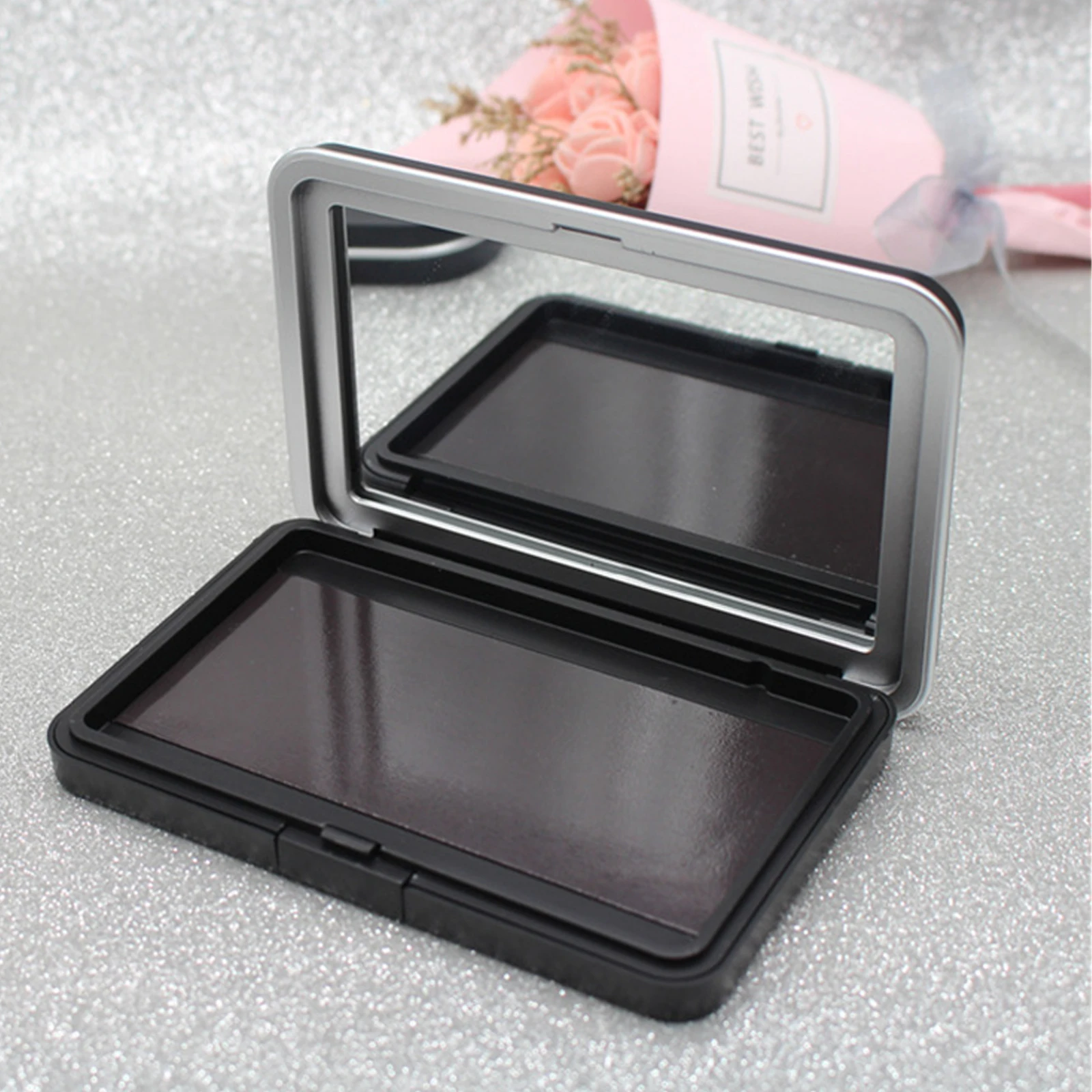 Top Trends: 1Pc Matte Black Empty Magnetic Cosmetics Palette Eyeshadow Blusher DIY Beauty Makeup Box Glitter Makeup Dispensing Vacia Box Shoppable Styles - Image 2