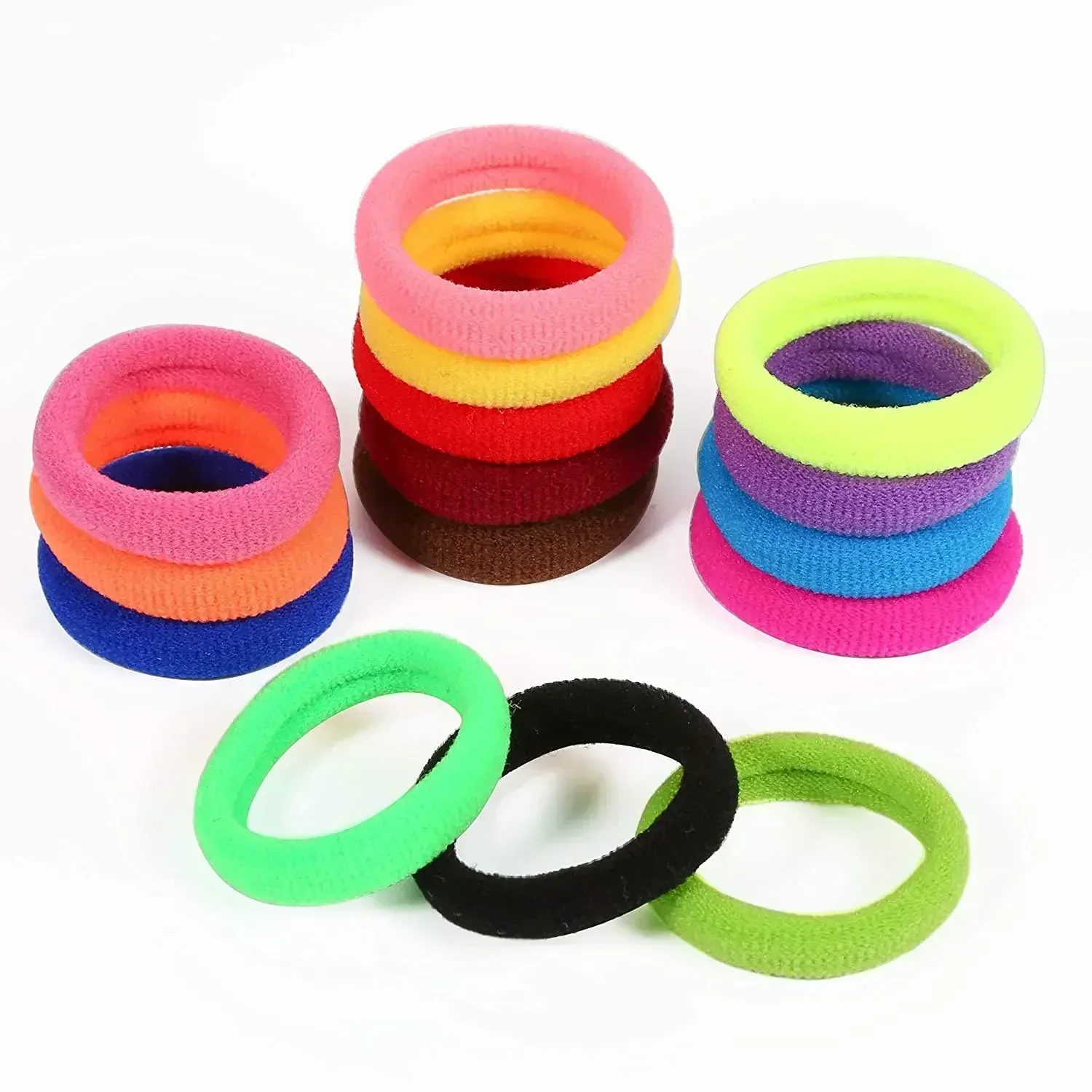 Top Trends: 500 / 100PCS Women Girls Colorful Hair Bands Nylon Elastic Rubber Hair Accessories Ponytail Small Hair Tie Scrunchies Headband Shoppable Styles - Image 6