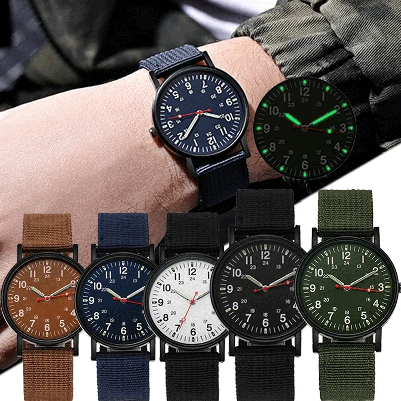 Top Trends: Luxury Business Mens Luminous Watch Watches Clock Military Nylon Band Sports Wristwatch Men Casual Watch Relogio Masculino Shoppable Styles