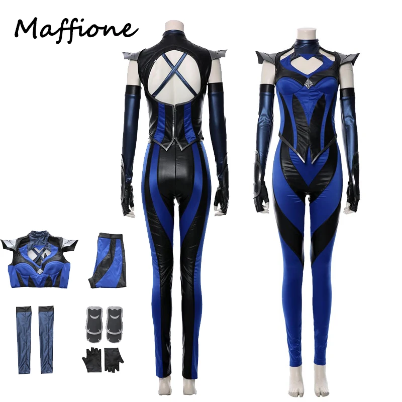 Top Trends: Game Mortal Cos Kombat Kitana Cosplay Anime Costume Outfit Women Tops Pants Full Set Adult Girls Halloween Carnival Party Cloth Shoppable Styles