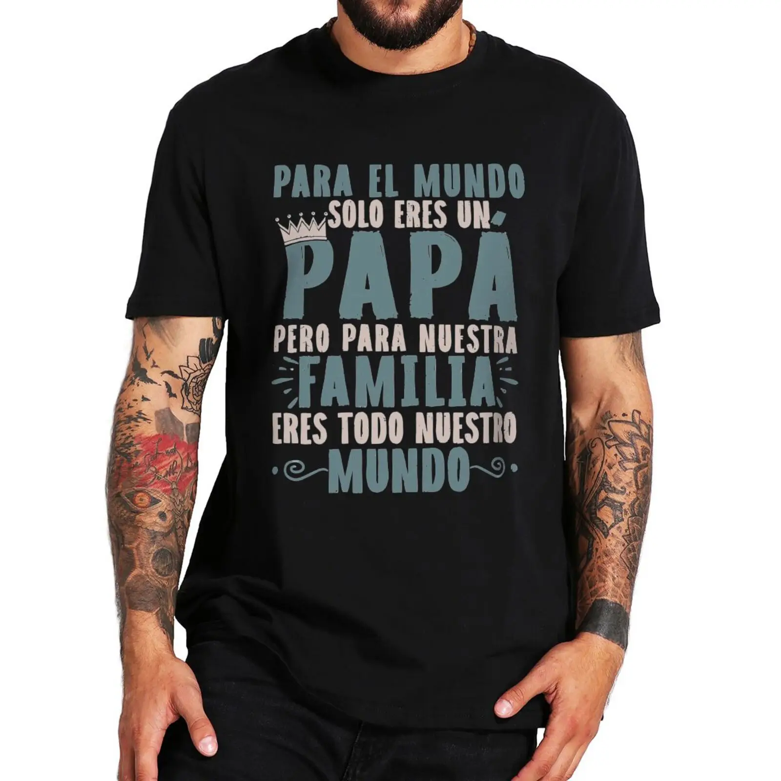 Top Trends: Papa You Are Our Whole World T Shirt Funny Spanish Father Day Dad Gift Retro Tee Tops Casual 100% Cotton Soft T-shirt EU Size Shoppable Styles