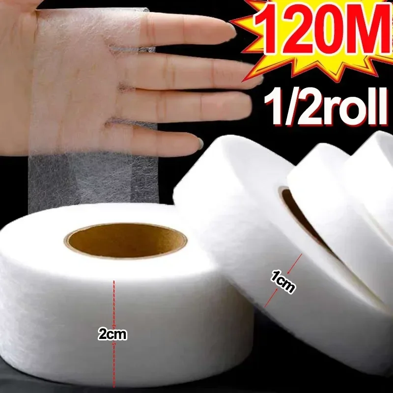 Top Trends: 120M Double Sided Adhesive Non-woven Fabric Pants Hem Tapes Edge Short Paste Tape DIY Tools Jean Clothes Shorten Size Sewing Shoppable Styles