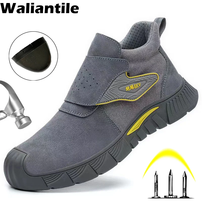 Top Trends: Waliantile Safety Boots For Men Welding Industrial Work Shoes Anti-slip Puncture Proof Anti-smashing Male Indestructible Boots Shoppable Styles