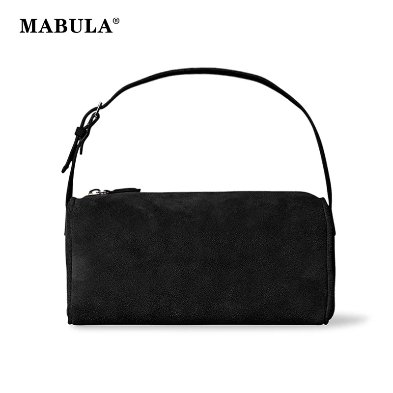 Top Trends: MABULA Women&#039;s Small Genuine Suede Clutch Purse Simple Design Cell Phone Box Wallet Luxury Cow Leather Top Handle Handbag Shoppable Styles