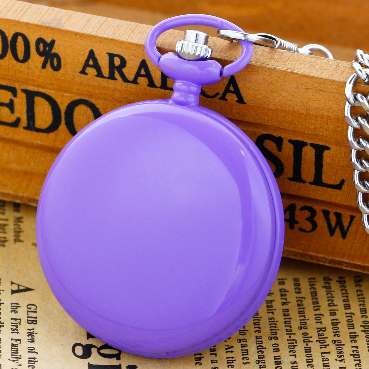 Top Trends: Purple Romantic Quartz Pocket Watch Women's Necklace Vintage Unisex Fashion Accessories 2023 Hot Style Reloj Hombre Shoppable Styles