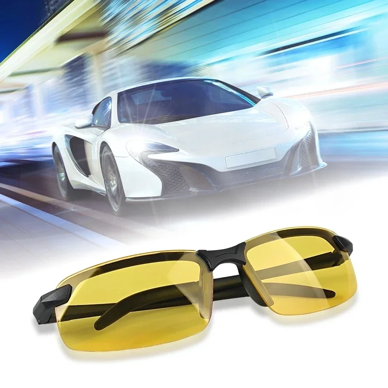 Top Trends: FG Men Night Vision Glasses For Driving Yellow Glasses PC Frame Sunglasses Outdoor Glasses To Handle At Night Anti Glare Gafas Shoppable Styles - Image 5