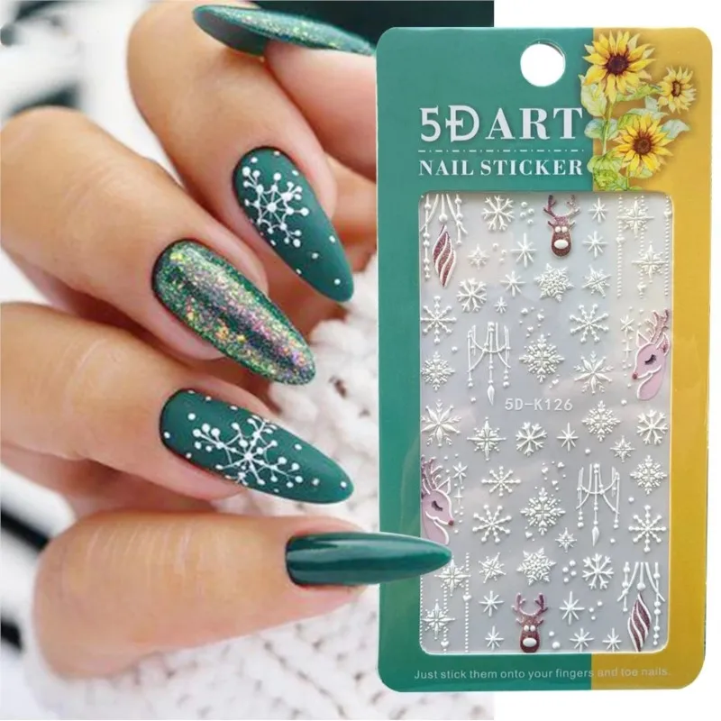 Top Trends: 1Pc 5D Embossed Dreamcatcher Nail Art Stickers Tulip Snowflake Dream Catcher Engraved Slider Nail Decals Gel Polish Nail Sticker Shoppable Styles - Image 2