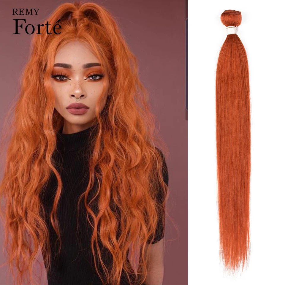 Top Trends: Remy Forte 30 Inch Human Hair Bundles Ginger Orange Straight Bundles Brazilian Hair Extensions Single Wholesale Bundles Vendor Shoppable Styles