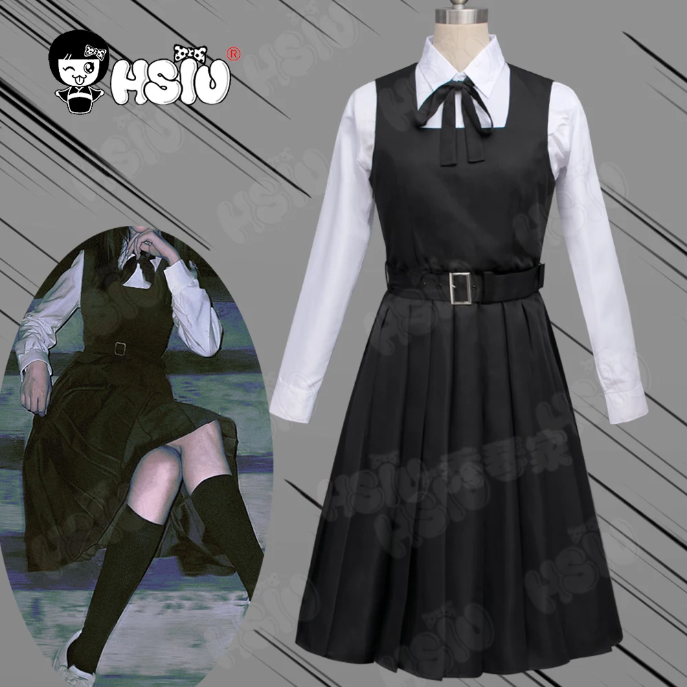 Top Trends: Mitaka Asa Cosplay Costume Anime Chainsaw Man Cosplay HSIU Black Uniform Pleated Skirt War Demon Cosplay Japanese School Uniform Shoppable Styles