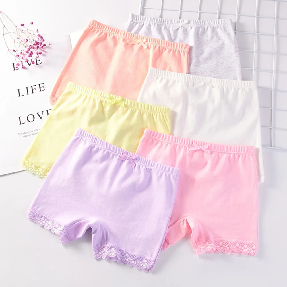 Top Trends: Girls Safety Panties Kids Cotton Children Underwear Children&#039;s Briefs Cartoon Beach Short Solid Color For 2-11 Years Old 2pcs Shoppable Styles