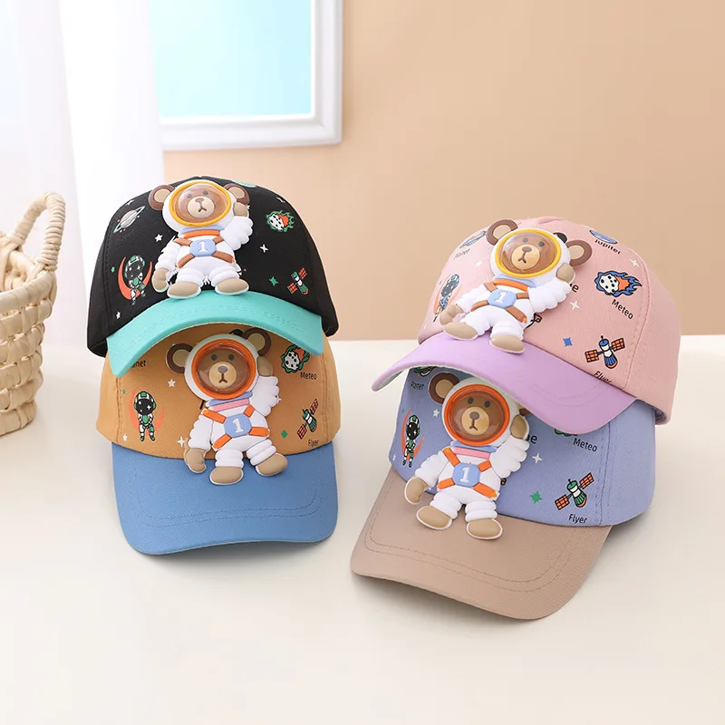 Top Trends: Cute Toddler Baby Kids Baseball Caps Autumn Hats New Cartoon Space Bear Children Cap Fashion Adjustable Boy Girl Snapback Hat Shoppable Styles