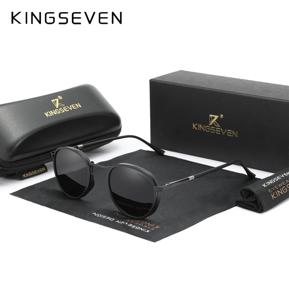 Top Trends: KINGSEVEN Round Frame Sunglasses For Men Polarized UV400 2023 New Luxury Brand Design Vintage Women Eyewear Protection Glasses Shoppable Styles