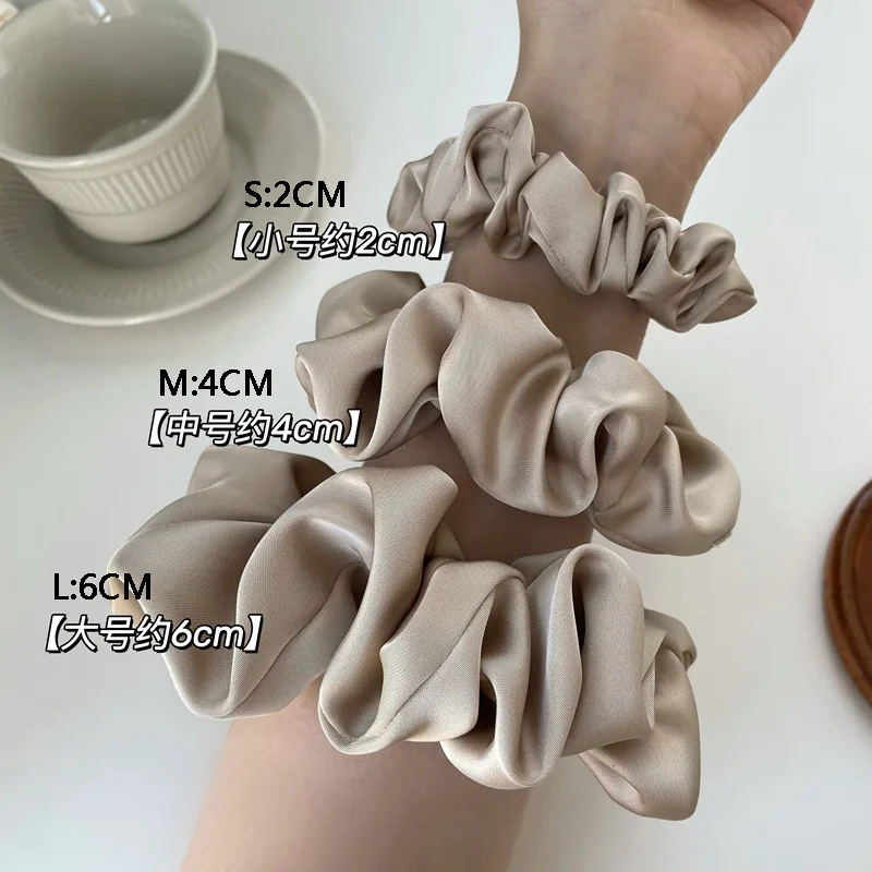 Top Trends: Oversize Satin Scrunchies Elastic Hair Ties Women Girls Big Silk Hair Bands Ponytail Holder Hair Rubber Bands Hair Accessories Shoppable Styles